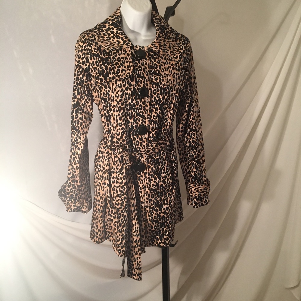 Luii Leopard Printed Button Belt & Pocket Jacket - image 2